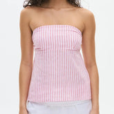 Sofia | Chic Striped Strapless Tube Top