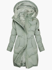 Faye | Longline Quilted Hooded Puffer Jacket