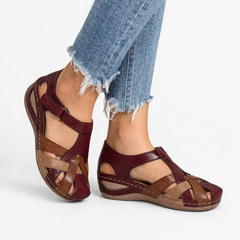 Paloma Reed Comfort Leather Orthopedic Wedge Sandals