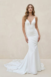 Arven Mermaid Satin Wedding Dress