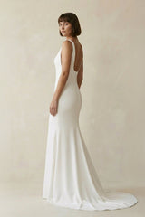 Arden Mermaid Simple Wedding Dress
