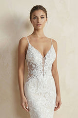 Rhoswen Mermaid Plunging Wedding Dress