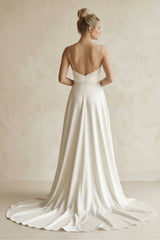 Perdita A-Line V-Neck Wedding Dress