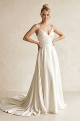 Perdita A-Line V-Neck Wedding Dress