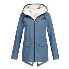 Odessa | Sherpa-Lined Hooded Rain Jacket