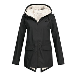 Odessa | Sherpa-Lined Hooded Rain Jacket