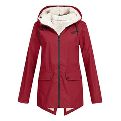 Odessa | Sherpa-Lined Hooded Rain Jacket