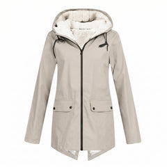 Odessa | Sherpa-Lined Hooded Rain Jacket