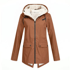 Odessa | Sherpa-Lined Hooded Rain Jacket