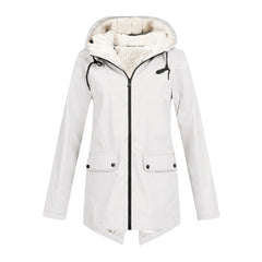 Odessa | Sherpa-Lined Hooded Rain Jacket