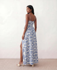 Rosalie Wrap Front Slit Maxi Dress