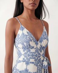 Rosalie Wrap Front Slit Maxi Dress