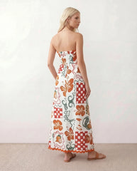 Delia Strapless Square Neck Maxi Dress