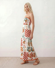 Delia Strapless Square Neck Maxi Dress