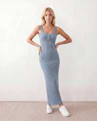 Kaia Low Back Fitted Maxi Dress
