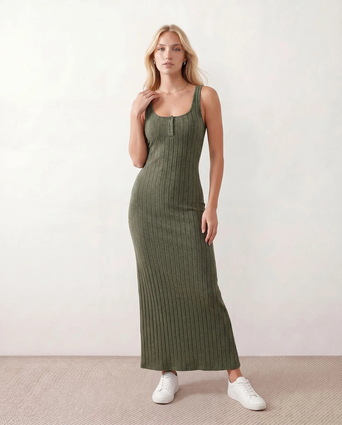 Kaia Low Back Fitted Maxi Dress