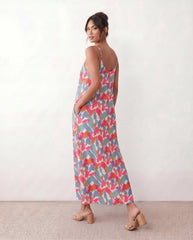 Elise V-Neck Low Back Maxi Dress