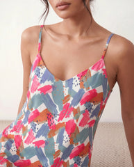 Elise V-Neck Low Back Maxi Dress