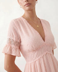 Ada V-Neck Empire Waist Maxi Dress