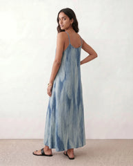Amara V-Neck Abstract Print Maxi Dress
