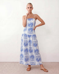 Veda Square Neck Low Back Maxi Dress