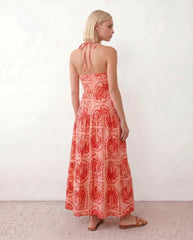 Veda Square Neck Low Back Maxi Dress