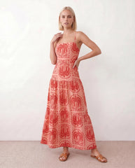 Veda Square Neck Low Back Maxi Dress