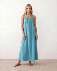 Mira Halter Square Neck Maxi Dress