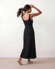Cleo Ribbed Button-Front Maxi Dress