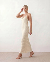 Rosalia Halter V-Neck Maxi Dress