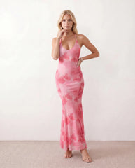 Cara Mermaid Halter Maxi Dress