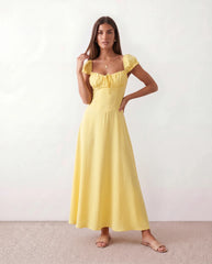 Halle Sweetheart Corset Maxi Dress with Low Back