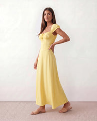 Halle Sweetheart Corset Maxi Dress with Low Back