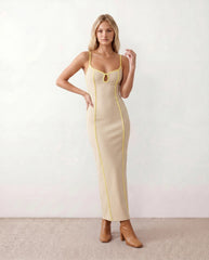 Cora Low Back Fitted Maxi Dress