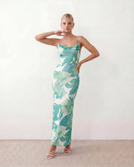 Lace-Up Spaghetti Strap Maxi