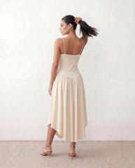 Cutout Twist Spaghetti Midi Dress