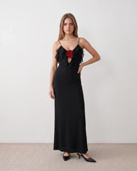 Nova V-Neck Low Back Maxi Dress