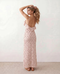 Nova V-Neck Low Back Maxi Dress