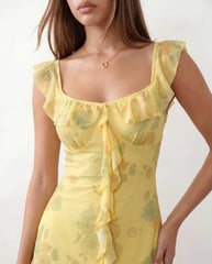 Floral Corset Low Back Midi
