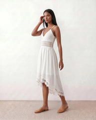 Openwork Crochet Midi Dress