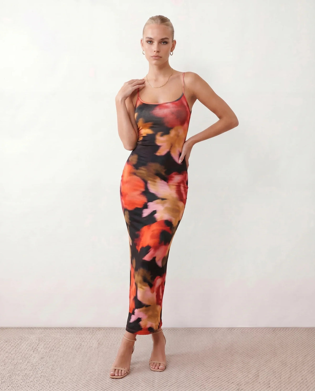 Bria Low Back Fitted Maxi Dress