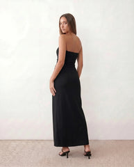 Lucia Strapless Square Neck Maxi Dress