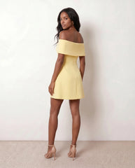 Bardot Bow Twist Mini Dress