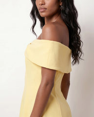 Bardot Bow Twist Mini Dress