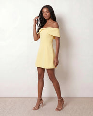 Bardot Bow Twist Mini Dress
