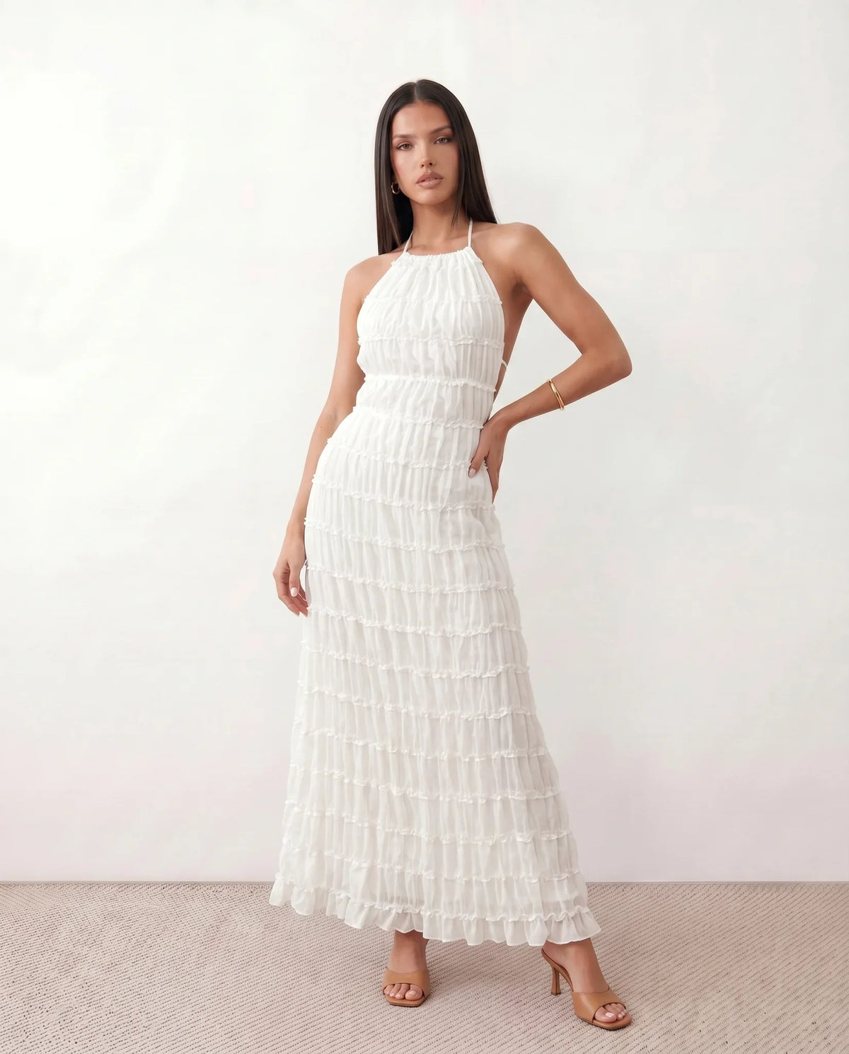 Yara Halter Backless Maxi Dress
