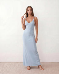 Liora V-Neck Low Back Maxi Dress