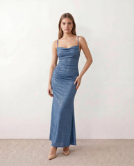 Siegrid Mermaid Cowl Neck Maxi Dress