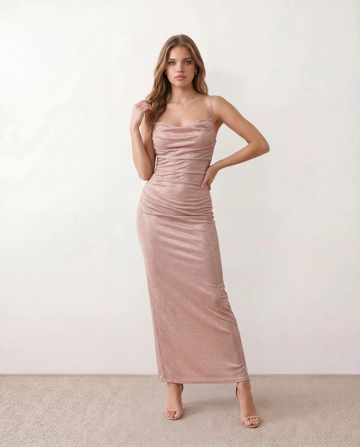 Siegrid Mermaid Cowl Neck Maxi Dress
