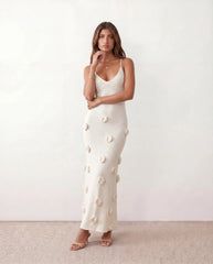 Justine V-Neck Open Back Maxi Dress
